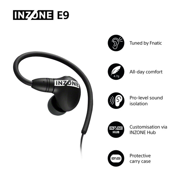 Sony INZONE H3 Wired Gaming Headset – PC/PS5, 360 Spatial Sound for Gaming, Lightweight 299g Design, Flip-to-Mute Boom Microphone, USB Audio Box for Custom EQ – Black