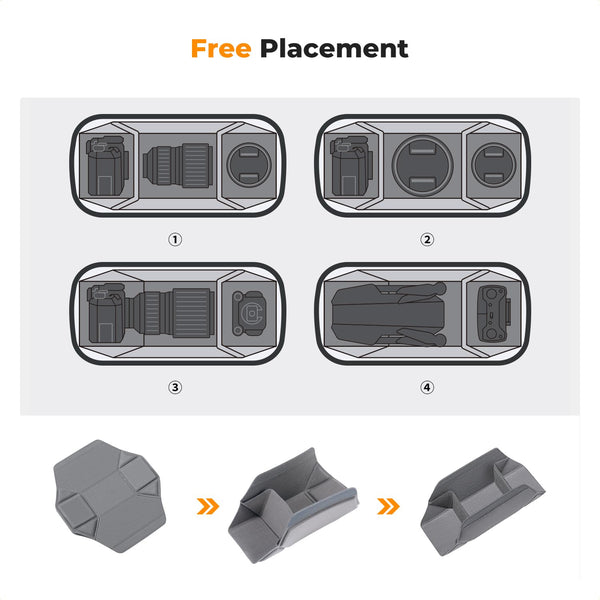 K&F Concept Camera Sling Bag, Camera Bag for DSLR and Lenses, Single Shoulder Camera Case Crossbody Bag with Tripod Holder for SLR Canon Sony Nikon Drone