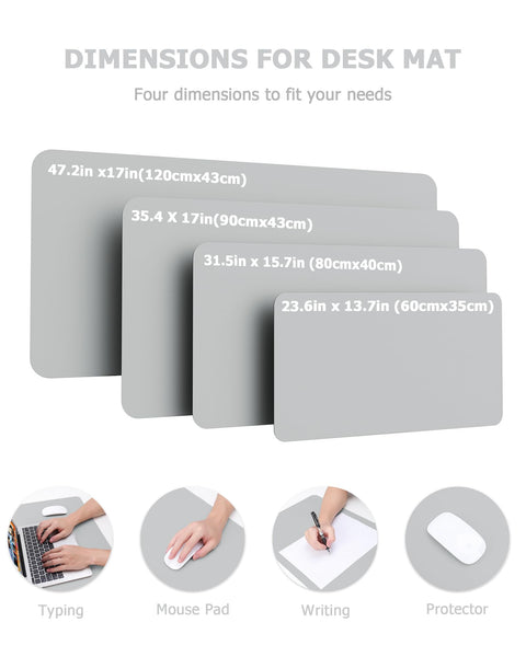 MOLMO Non-Slip Desk Mat, Waterproof Desk Pad Table Protector, Easy Clean Laptop Mat Large Mouse Pad Leather Writing Mat with Suede for Office /Home/Decor (Light Green, 60 x 35 cm)