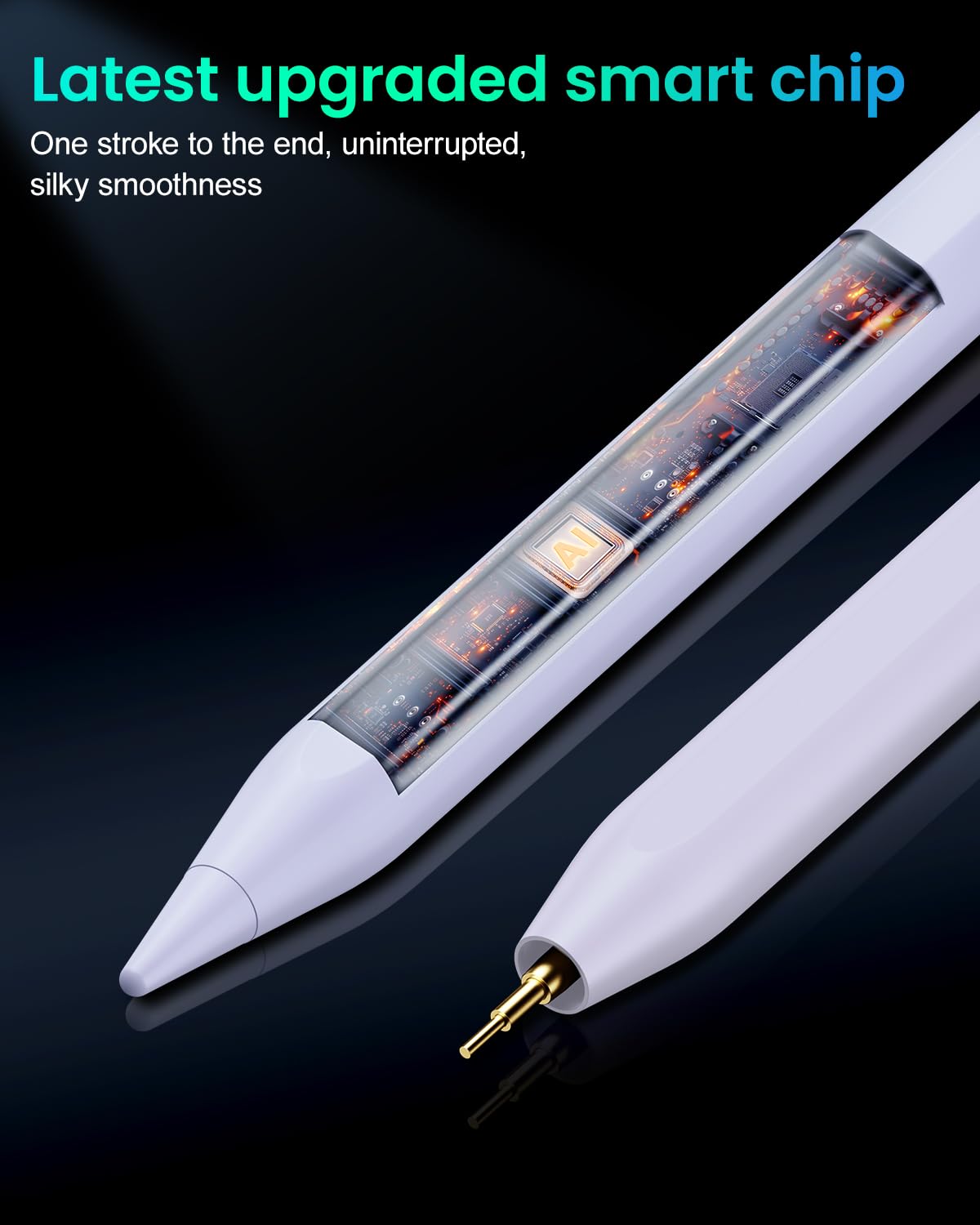 Variglas Pencil for iPad - 2018-2025 15 Minutes Fast Charging, Palm Rejection,Tilt Sensitivity, Stylus Pen Compatible with iPad Pro 11"/12.9"/13", 11/10/9/8/7/6th Gen, Air 3-6, Mini 5/6