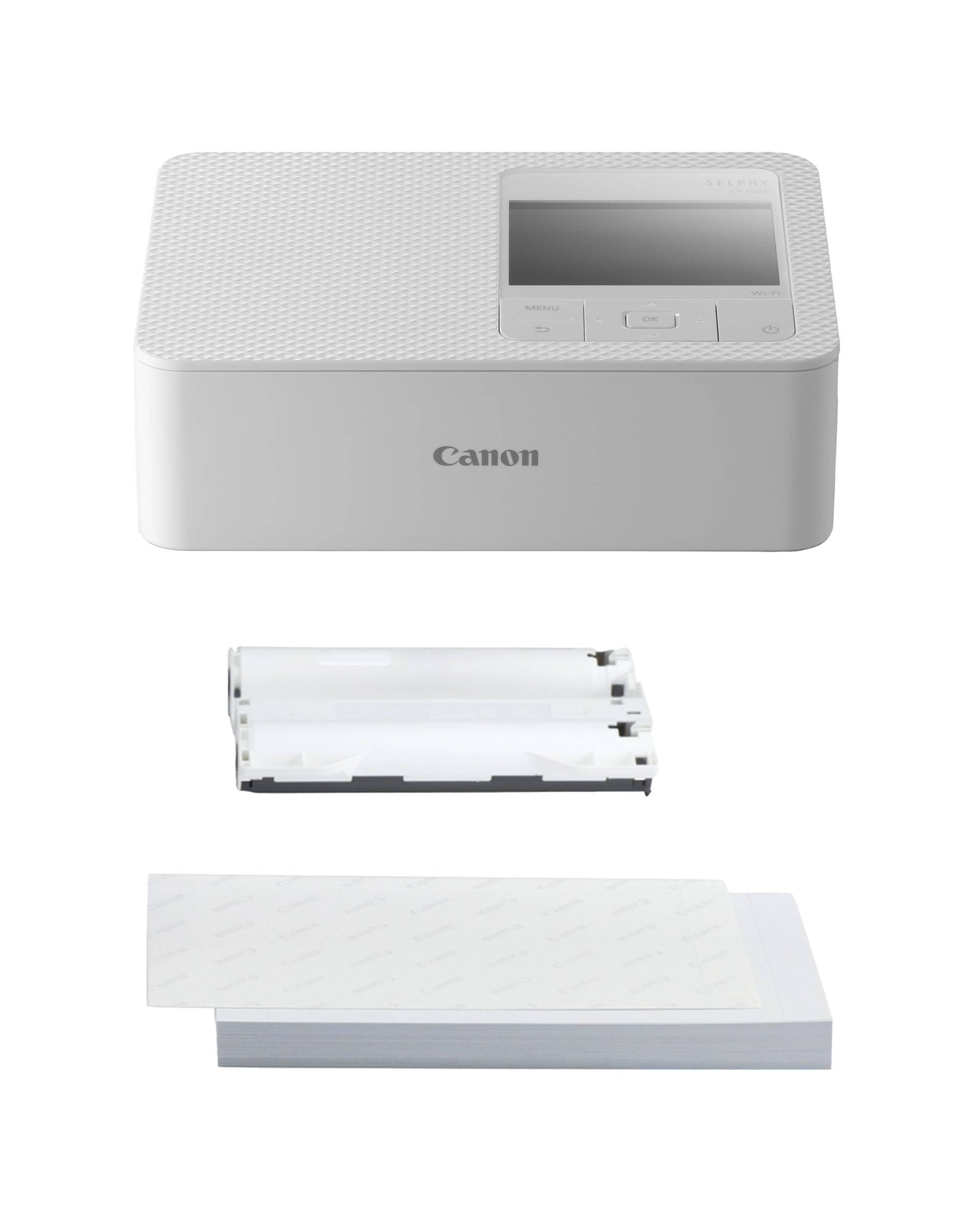Canon SELPHY CP1500 Compact Photo Printer – Wireless Printing, Long-Lasting Prints, USB-C & SD Card Connectivity – Ideal for Scrapbooks & Photo Albums, White GB
