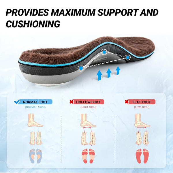 VALsole Orthotic Insole,Arch SupportFor Insole,Plantar FasciitisInsole,for OverPronation,Flat Feet,Metatarsalgia,Heel Pain, Insoles for Men and Women,Blue (UK 9-28cm, Blue-V227)