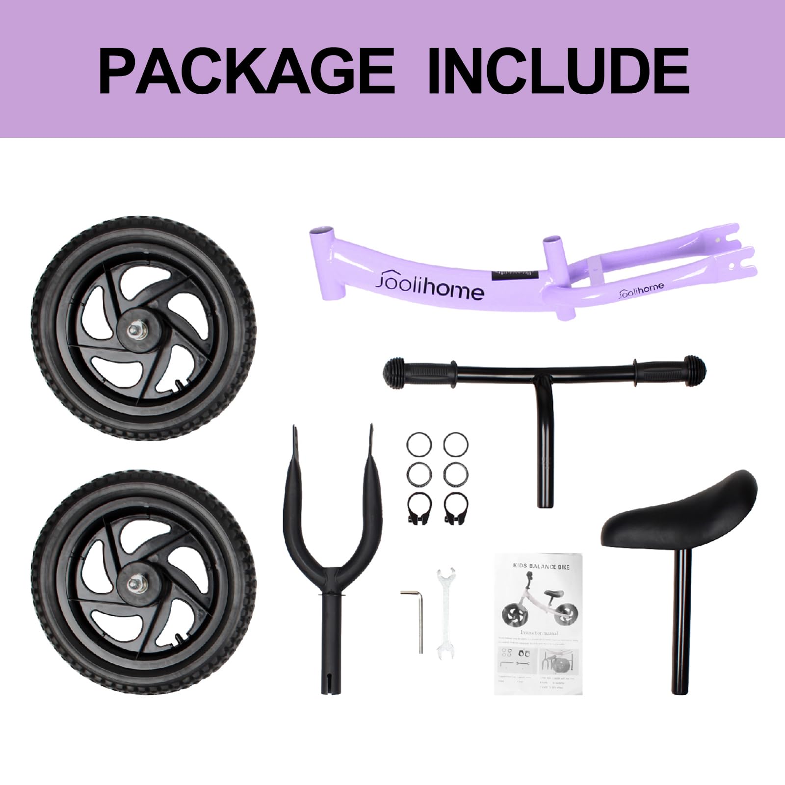 12" Balance Bike Carbon Steel Frame No Pedal Walking Balance Bike Training Bicycle for Kids and Toddlers 2- to 6 Years Old