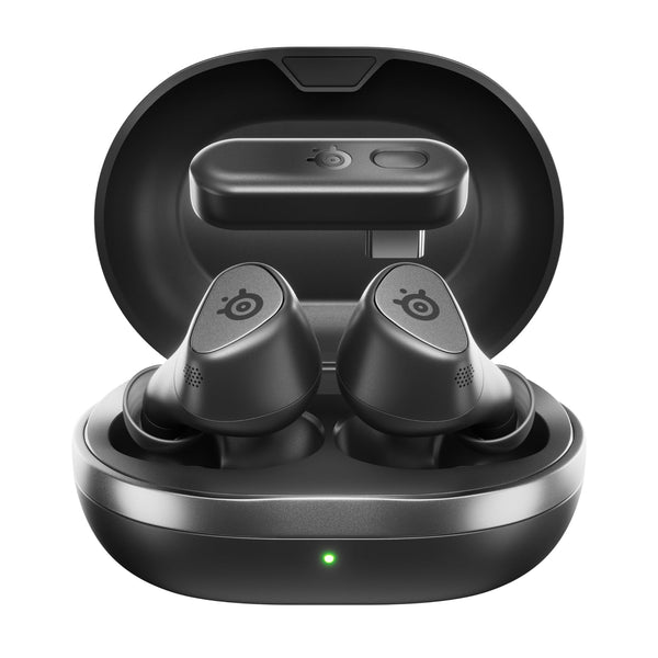 SteelSeries Arctis GameBuds for PS5 - Wireless Gaming Earbuds - 2.4GHz + BT 5.3 - ANC/Transparency - IP55 Water Resistant - 40H Battery - Wireless Charging - PS5, PC, Switch 2, Mobile - White