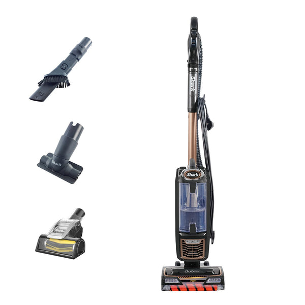Shark Corded Upright Vacuum Cleaner,0.83L with Anti Hair Wrap Technology & DuoClean, Pet Model, Powered Lift-Away, LED Headlights, Anti-Allergen, 8m Cord, 750W, 3 Attachments, Navy, Orange, NZ801UKT