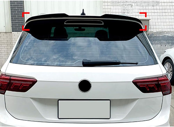 AutoStyle Roof spoiler (Spoiler Cap) compatible with Volkswagen Tiguan II R-Line Facelift 2020-2024 incl. Allspace & Seat Tarraco FR 2019- (ABS Glossy Black)