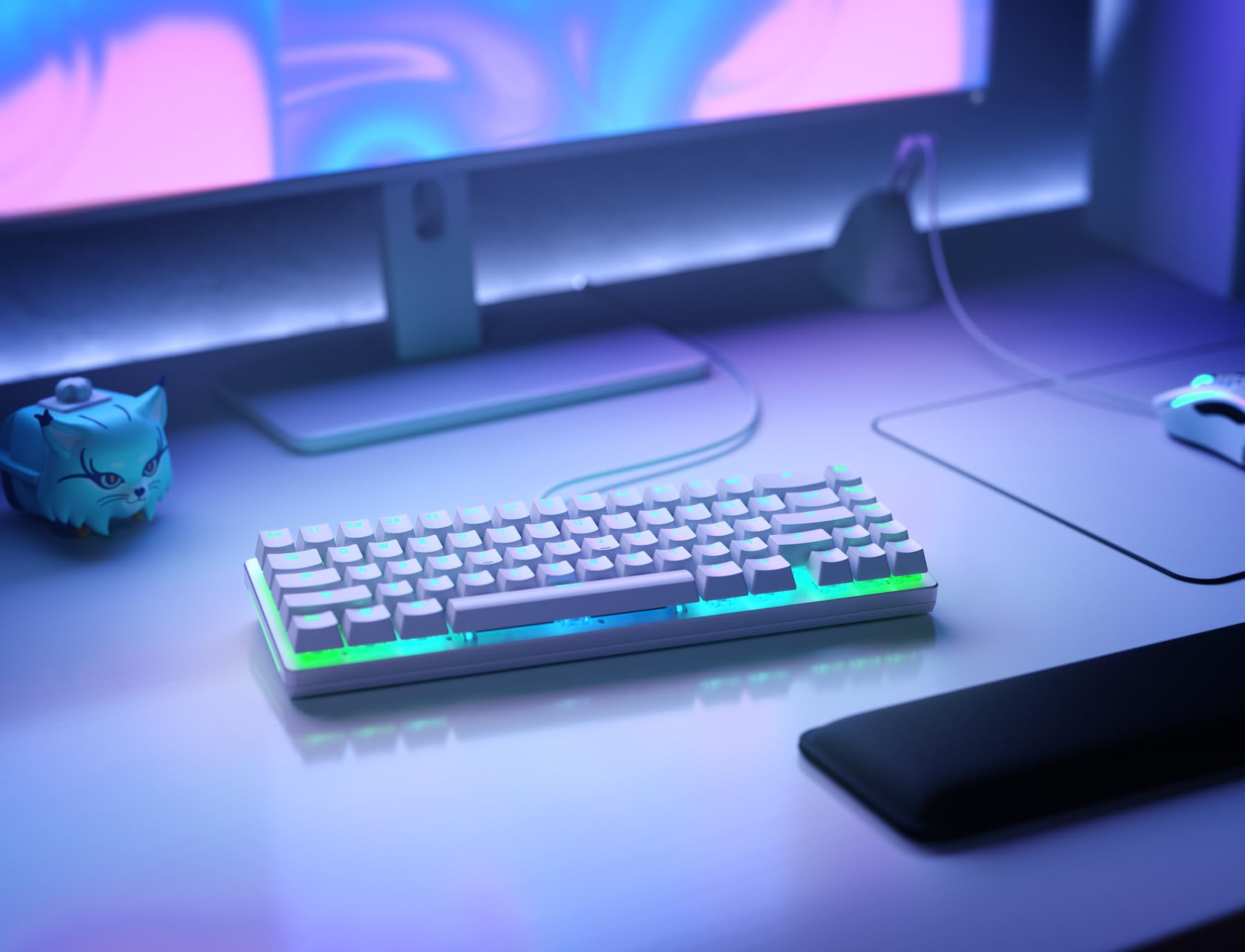 Glorious Gaming GMMK 2 Full Size (96%) - Mechanical Gaming Keyboard, Aluminium Frame, Customisable, Doubleshot Caps, Fox Switches, Per Key RGB, Full NKRO, English UK QWERTY Layout - Pink