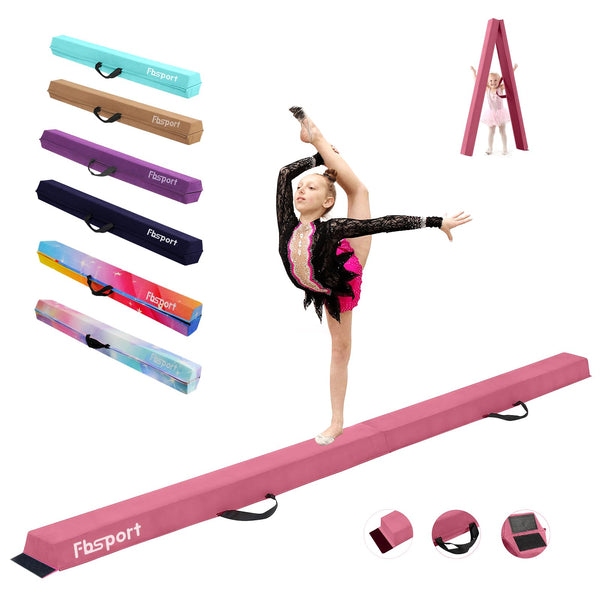 FBSPORT 300 CM Balance Beam, Gymnastics Balance Beam for Kids, Floor Balance Beam, Folding Gymnastics Beam for Training