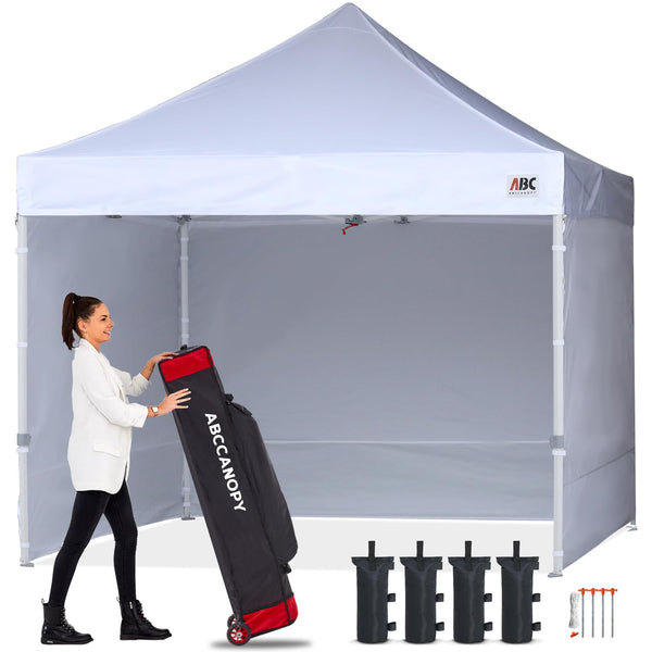 ABCCANOPY 3x6M Pop Up Gazebo Canopy Commercial Tents Market stall with 4 Removable Sidewalls and Roller Bag Bonus 4 Weight Bags (Grey)