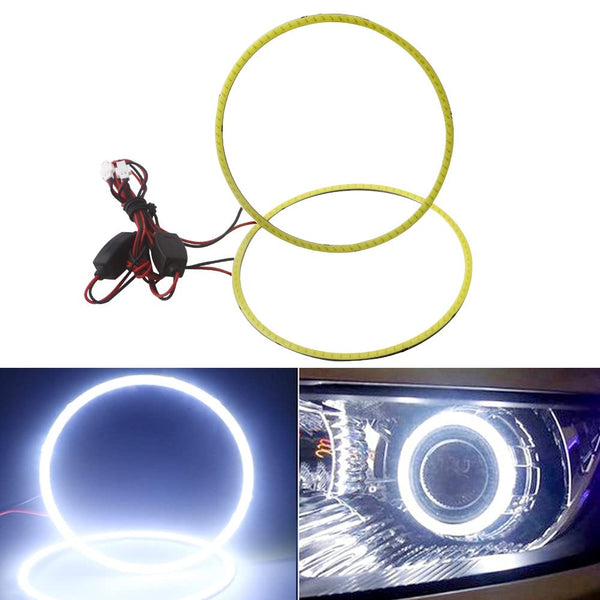 Qasim Car Angel Eyes COB Light Halo Ring 120MM 93SMD Headlight Lamp White 12V 24V(Pack of 2PCS)