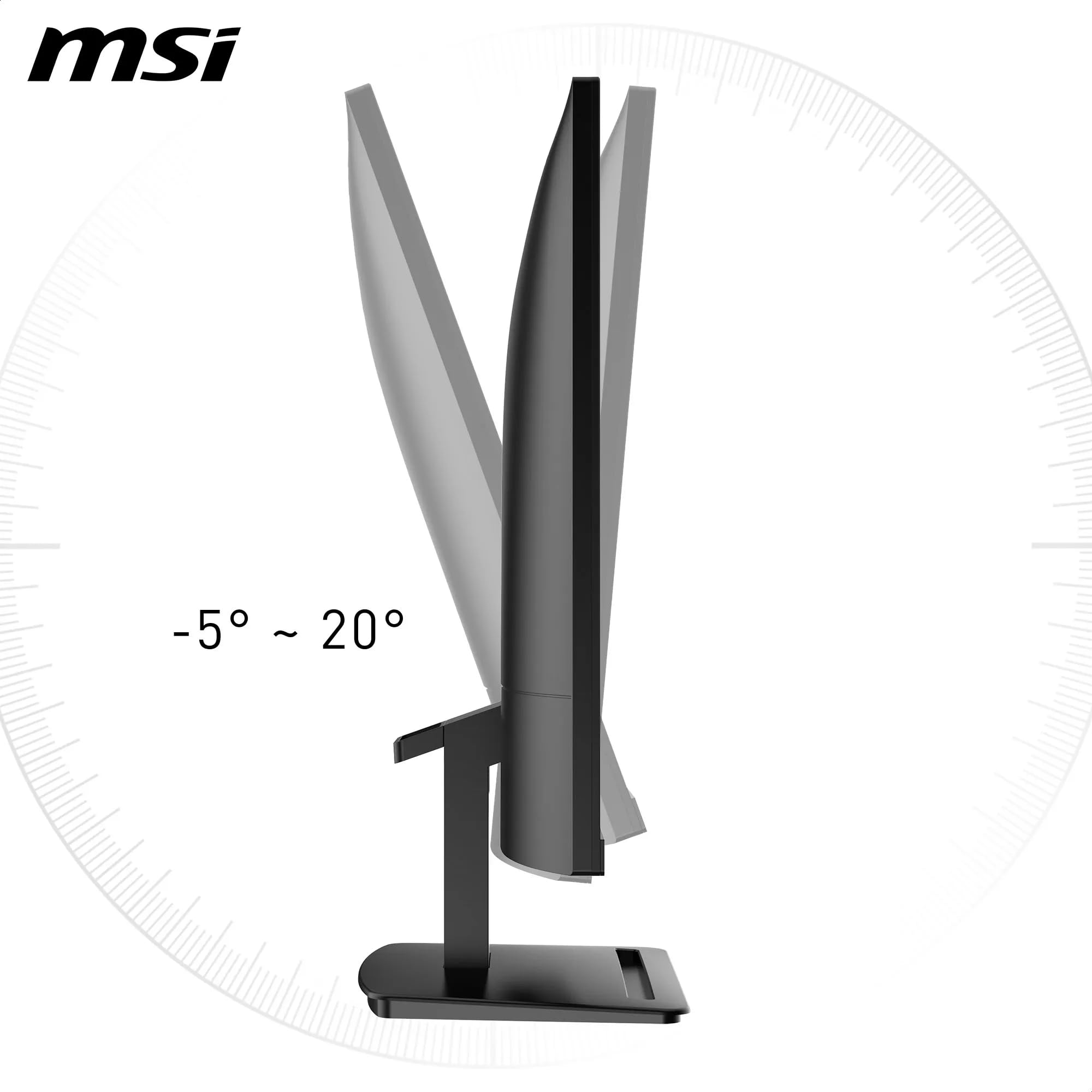 MSI PRO MP251 24.5 Inch Full HD Office Monitor - 1920 x 1080 IPS Panel, 100 Hz, Eye-Friendly Screen, Built-in Speakers, Tilt-Adjustable - HDMI 1.4b, D-Sub (VGA)