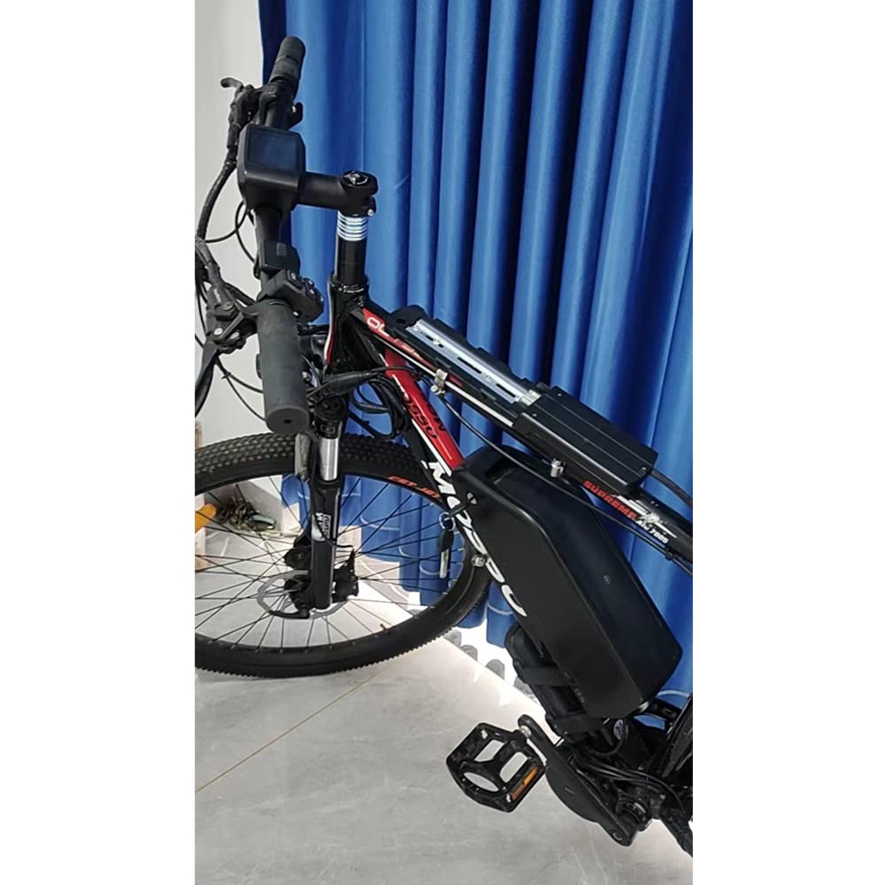 ZLiT for Hailong Electric Bike Battery Mount Bracket, Aluminum Alloy E-Bike Battery Box Bracket Mount for Hailong Polly Bicycle Mount Holder (Black)