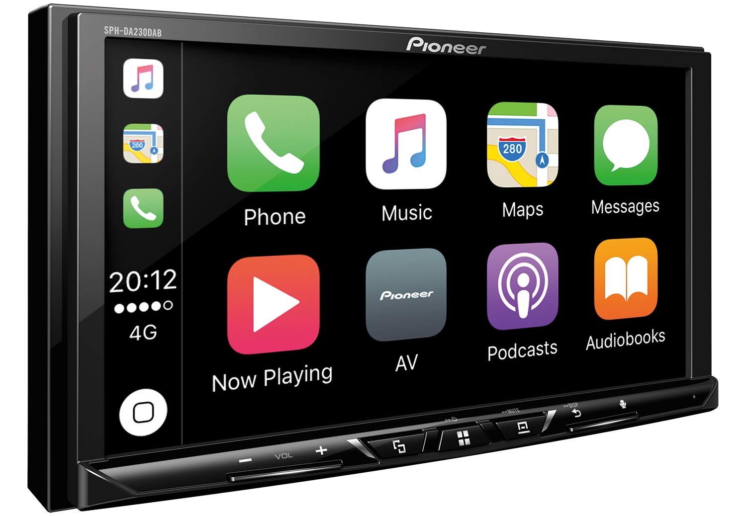 Pioneer SPH-DA230DAB 2-Din 7" touchscreen multimedia player with Apple Carplay, Android Auto, DAB/DAB+ Digital Radio, Waze (Via Android Auto or AppRadio Mode +), Bluetooth and a 13-band GEQ