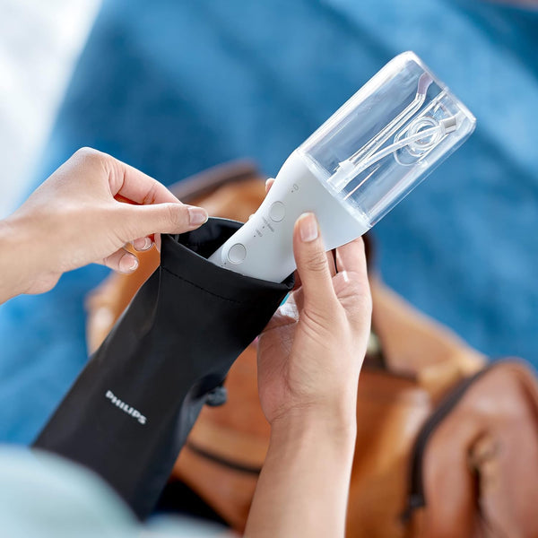 Philips Sonicare Cordless Power Flosser 3000 Oral Irrigator - Water Flosser for Teeth, Gums and Dental Care, Black (Model HX3826/33)