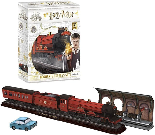 University Games 7635 Harry Potter Hogwarts Express Set 3D Puzzle, Brown