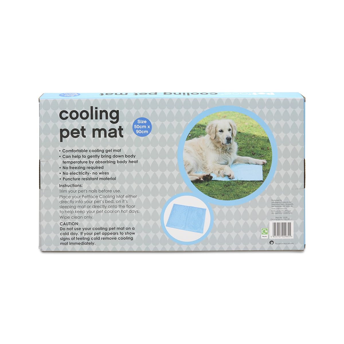 Petface Cooling Summer Dog Coat, 70 cm, Blue