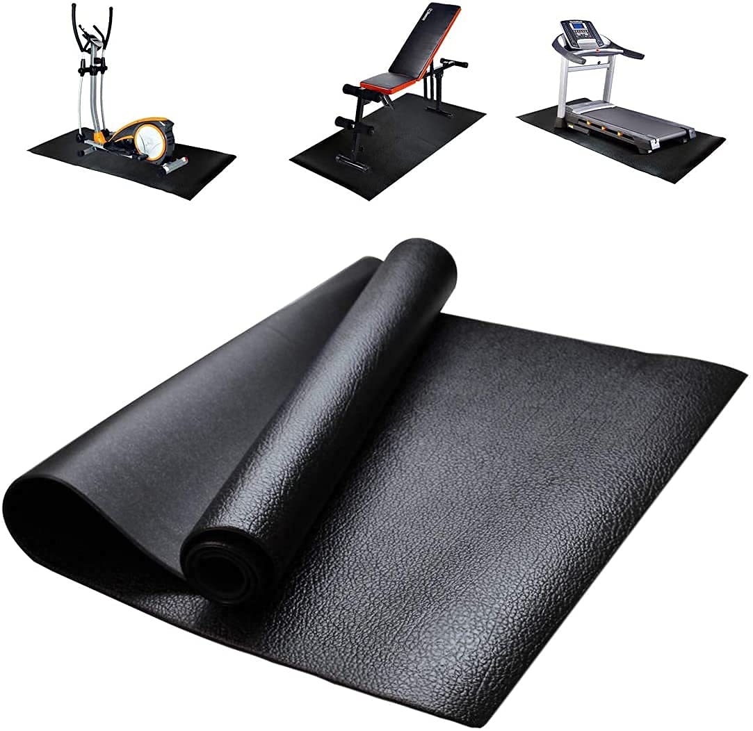 Treadmill Mat Floor Protector, Fitness Equipment and Exercise Mat, Non-slip Shock Resistant Floor Protector Mat for Treadmills, Cycles, Rowers, Cross