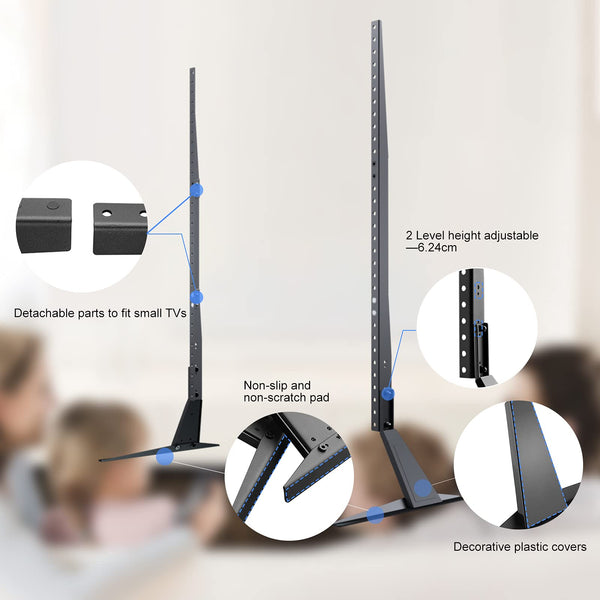 suptek Universal TV Stand, TV Leg Replacement for Most 22-65 inch LCD/LED/OLED/Plasma TVs, Adjustable Table Top TV Feet for Flat&Curved Screen, VESA up to 800x400mm, Capacity 50kgs