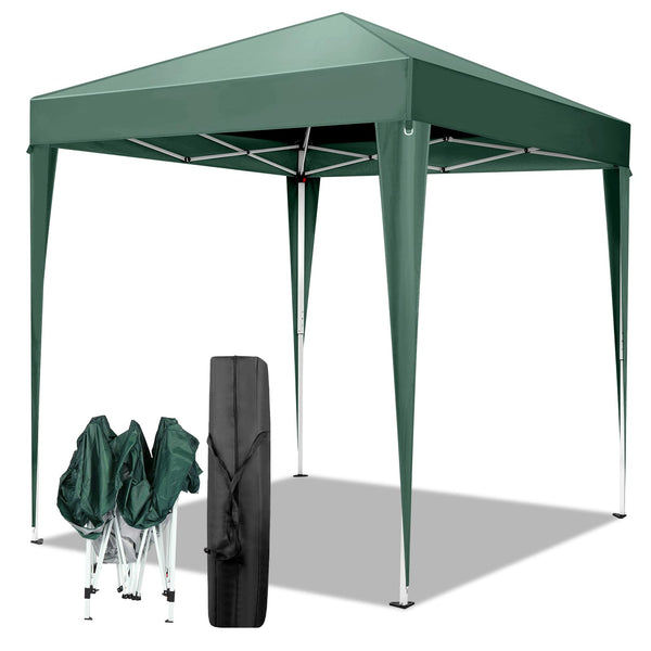 Outopee 3m x 3m Ez Pop Up Canopy Tent with 4 SideWalls, Outdoor Gazebo Portable Instant Canopy for Commercial Events, Party, Backyard BBQ, Camping, Blue