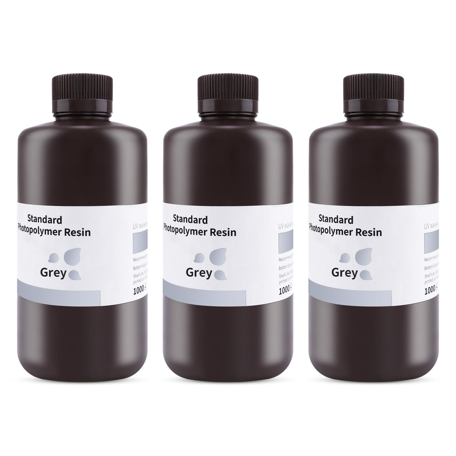 ELEGOO 8K 3D Printer Resin, Standard Photopolymer Resin 405nm UV-Curing Resin, Best for 8K/9K/12K/14K/16K LCD 3D Printer Space Grey 1000G