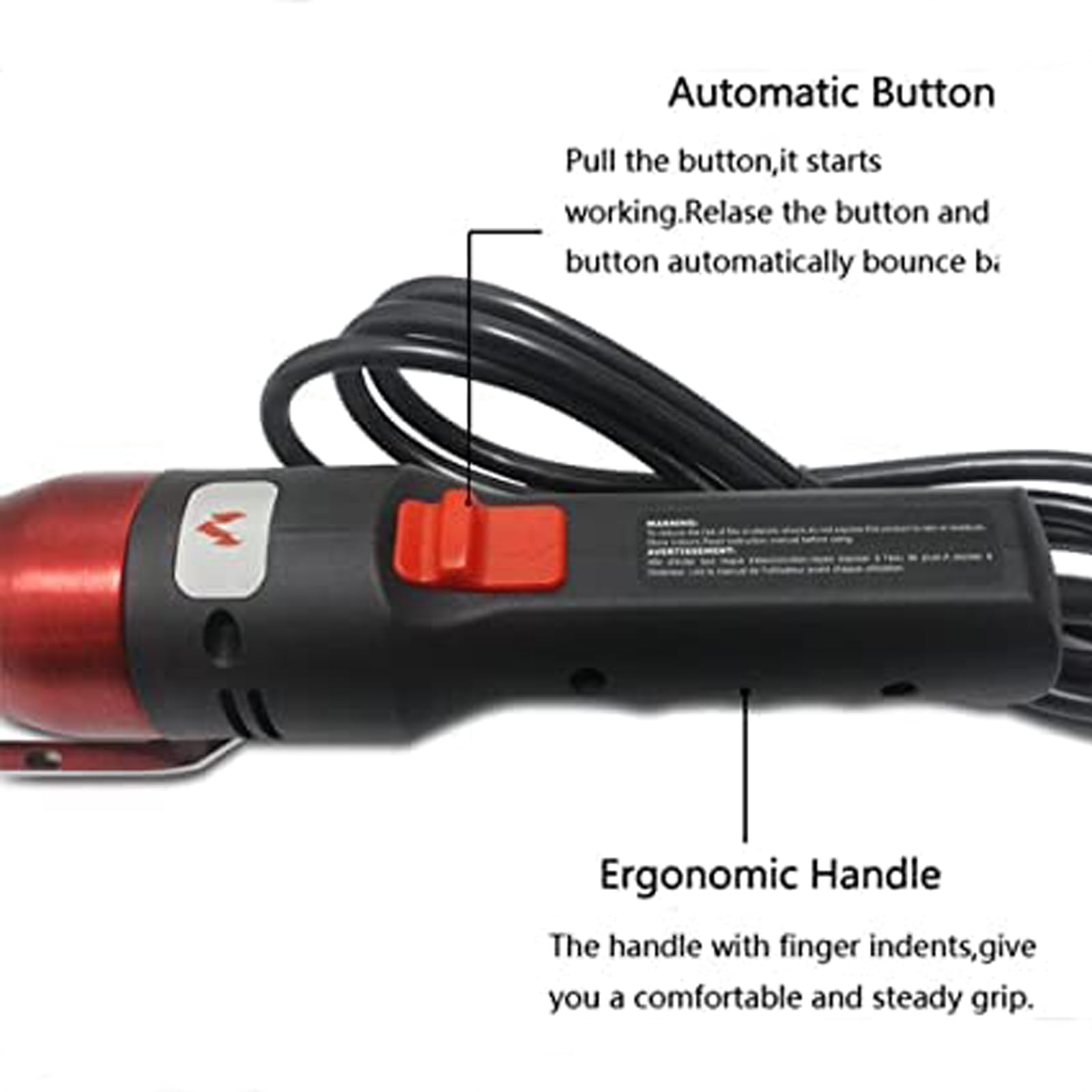 ipalmay Fast Electric Charcoal Fire Starter, Outdoor Charcoal Lighter, 60 Second Lighting Charcoal for BBQ Grill, Fireplace, Blower, Campfire, Red