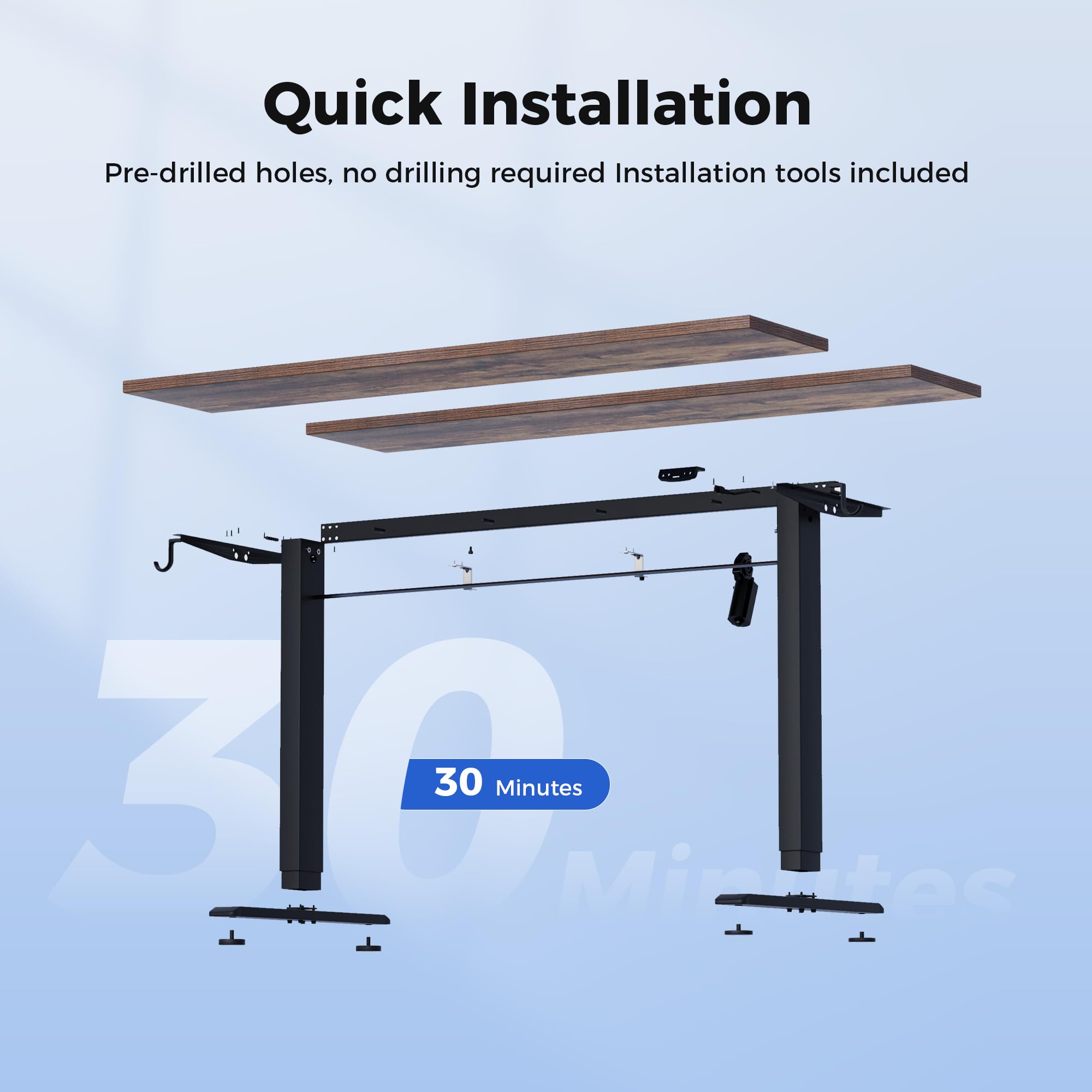 Agilestic L-Shaped Electric Standing Desk, 140cm Height Adjustable Sit-Stand Desk for Home Office, Ergonomic Computer Desk with Spliced Board, White
