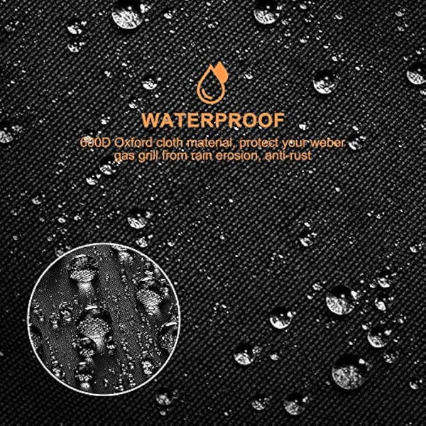 Grill Cover,Gas BBQ Cover fits Weber Traveler,Cargo Protector Storage bag Waterproof, Heavy Duty,Rip-Proof & UV Resistant For Protective Case Traveller grill accessories(115L x 65W x 24H cm, Black)