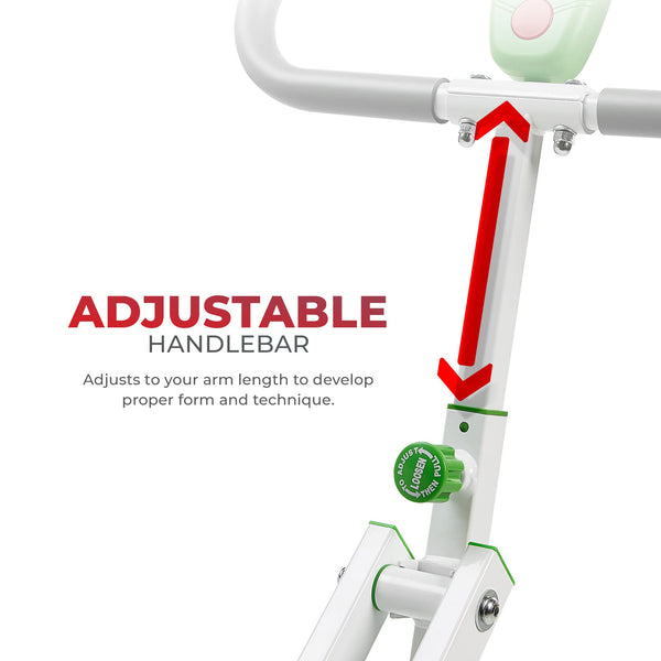 Sunny Health & Fitness Row-N-Ride Squat Assist Trainer for Glutes & Full Body Cardio Workout with Adjustable Resistance, Upright Row-N-Ride? Exerciser