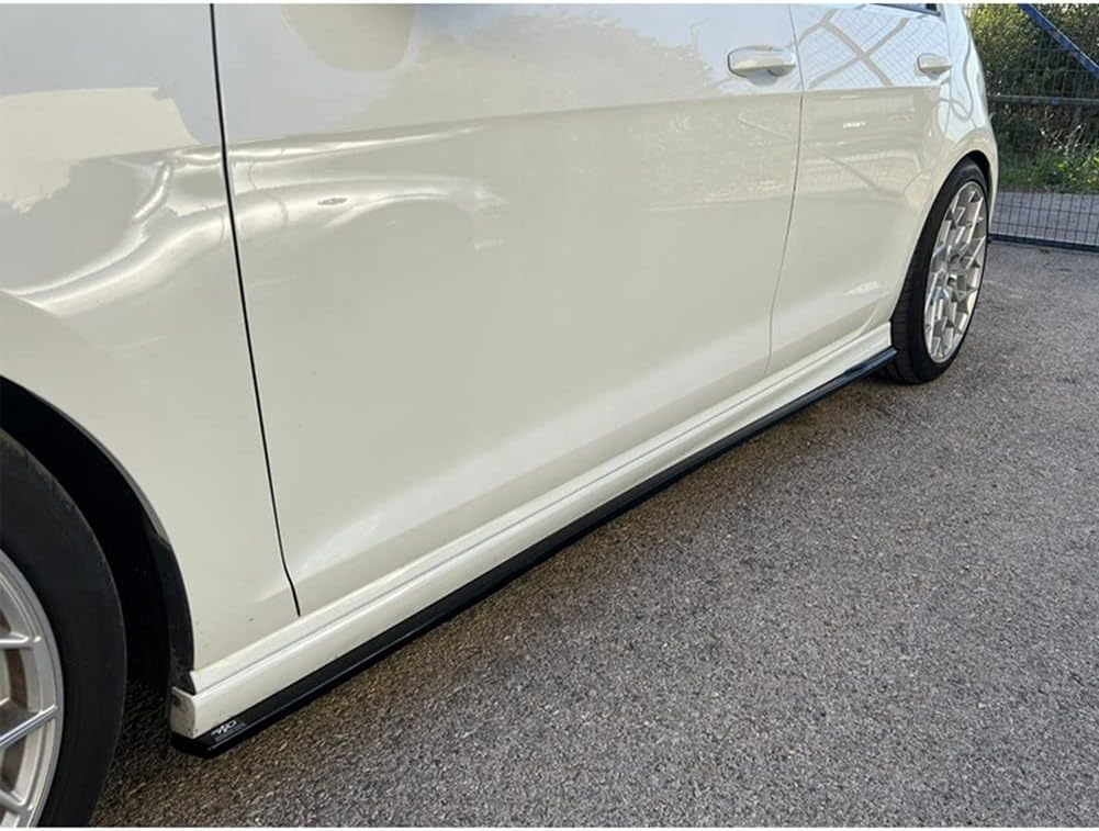 Motordrome Set side skirts compatible with Volkswagen Golf VII R / R-Line 2012-2017 (ABS Glossy black)