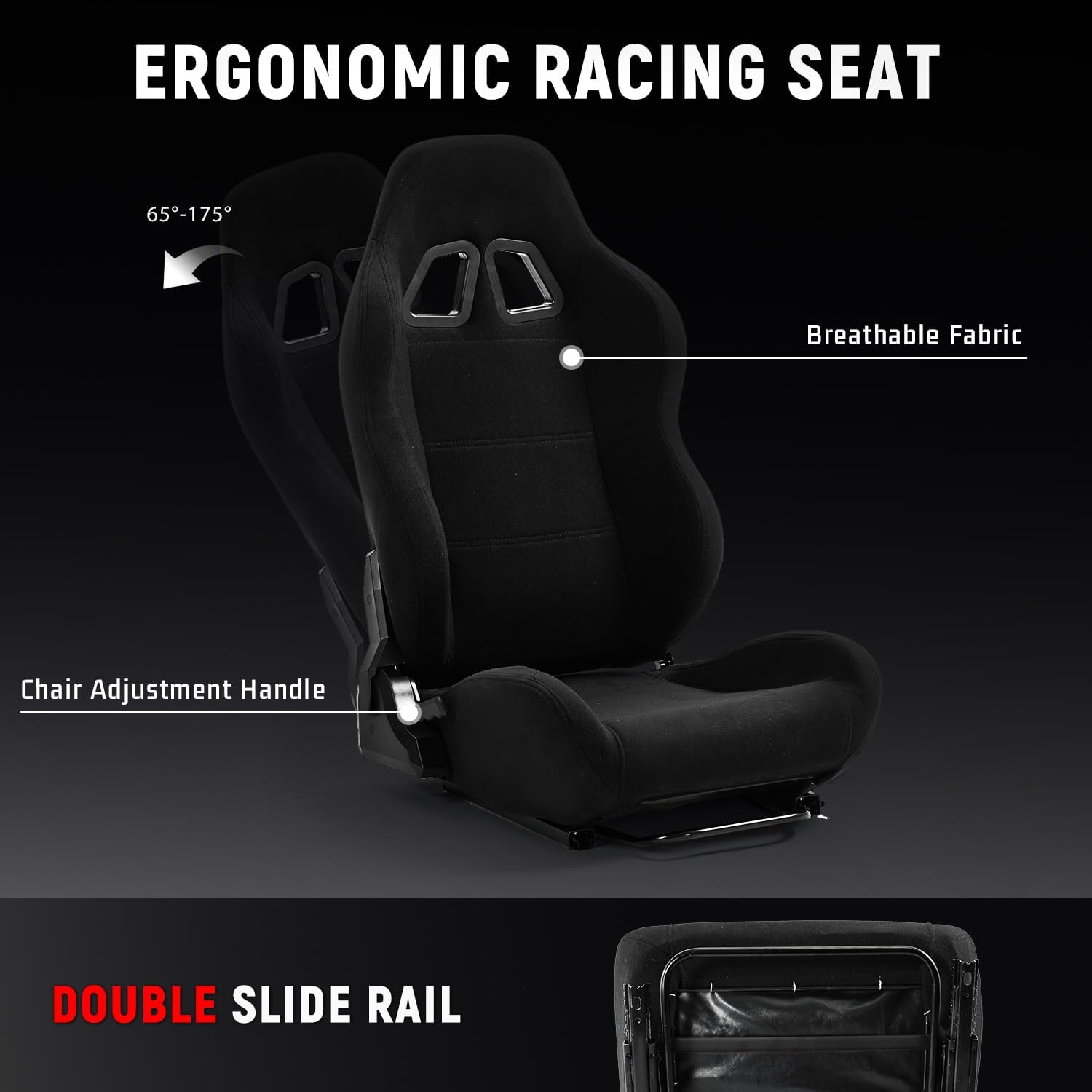 Dardoo G923 Racing Simulator Cockpit with Seat Fit for Logitech/Thrustmaster/MozaG29 G27 G920 T150,Sim Racing Cockpit,Not Include Wheel, Pedal and Shifter