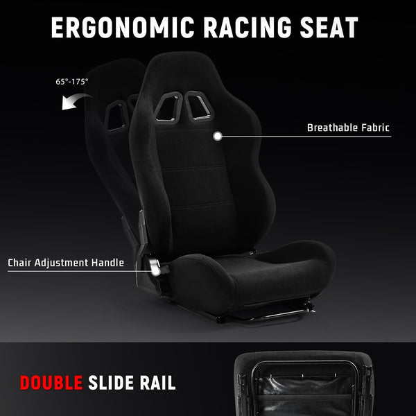 Dardoo G923 Racing Simulator Cockpit with Seat Fit for Logitech/Thrustmaster/MozaG29 G27 G920 T150,Sim Racing Cockpit,Not Include Wheel, Pedal and Shifter