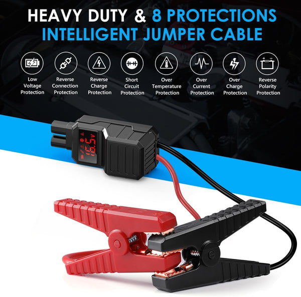 BIUBLE Jump Starter 5000A Car Battery Booster Jump Starter 12V Portable Power Pack (up to 7.0L Gas or 5.5L Diesel Engine), Car Starter Power Bank with LED Flashlight,Force Start