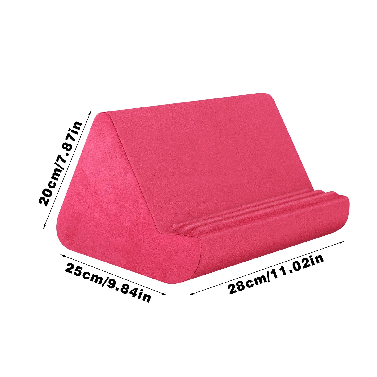 Soft Tablet Stand Pillow with Pocket,Tablet Cushion Stand,Adjustable 3 Viewing Angle,Lazy Holder Stand for Bed Sofa,Compatible with iPads Tablets eReaders Smartphones Books Magazines（Grey）…