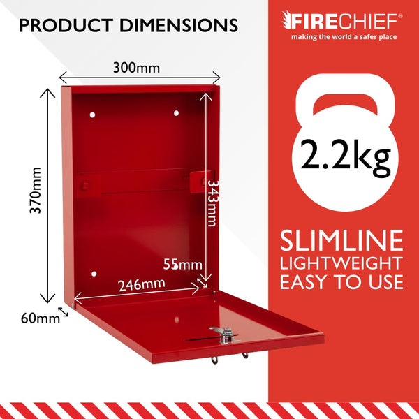 Firechief DHS2 Document Holder with Latch, Red