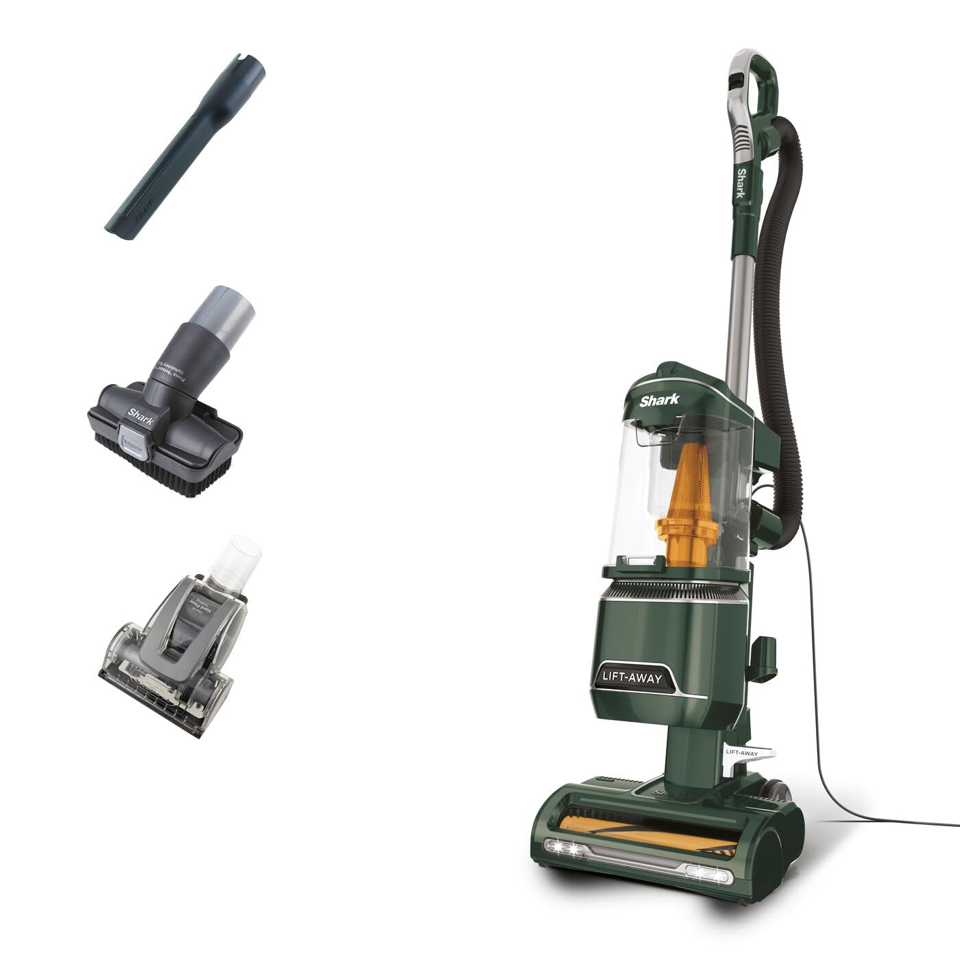 Shark Corded Upright Vacuum Cleaner 1.1L with Anti Hair Wrap Technology, LED Headlights, Lift-Away, Anti-Allergen, 8m Cord, 750W, 2 Attachments, Royal Grey, NZ691UK