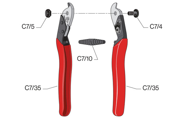 Felco Wire Cutter Model C7 One Handed Operation Triangular Cutting System Cuts 7mm Wire and Cable Without Squashing Dinghy Sailing Rigging Yacht