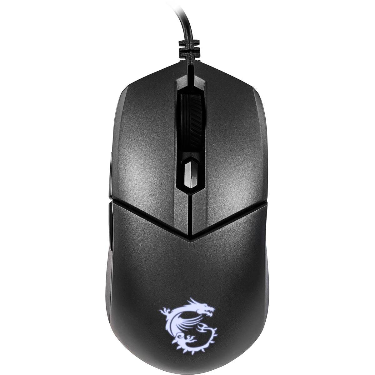 MSI CLUTCH GM51 LIGHTWEIGHT Gaming Mouse - 26000 DPI Optical Sensor, Elite 0.125ms Latency, 60M+ Click OMRON Switches, 6-Buttons, FriXionFree Cable, RGB Diamond LightGrips, 75g - Wired