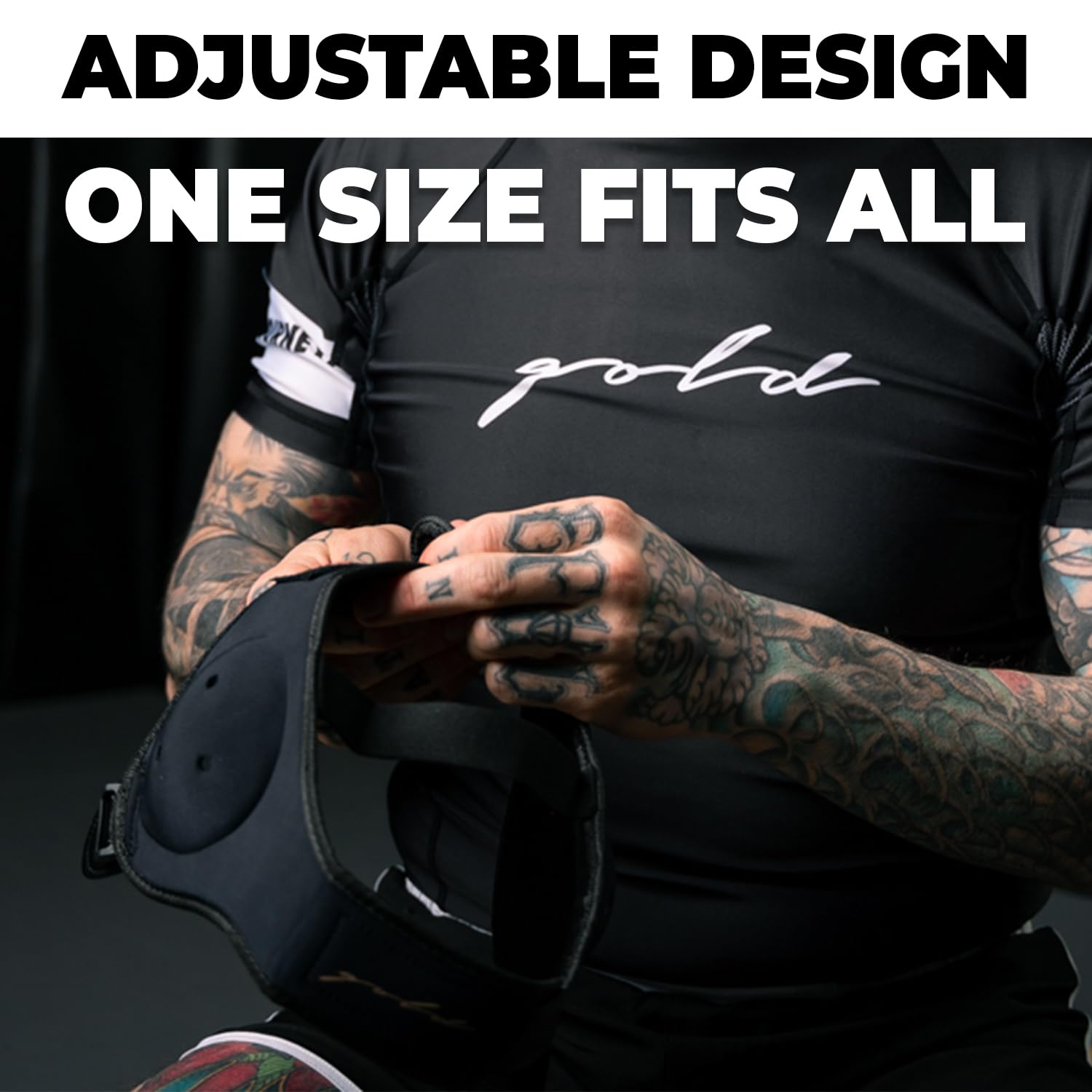 Gold BJJ Headgear for Jiu Jitsu, Wrestling, and MMA - Cauliflower Ear Protection: One Size Fits All, Reinforced Velcro Chin Strap - Bonus Mouthguard