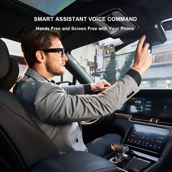 OhO Smart Glasses,128G Camera & Bluetooth Sunglasses with Open Ear Speaker Headset Headphone, Indoor&Outdoor Sports,Polarized UV Protection,For Men Women