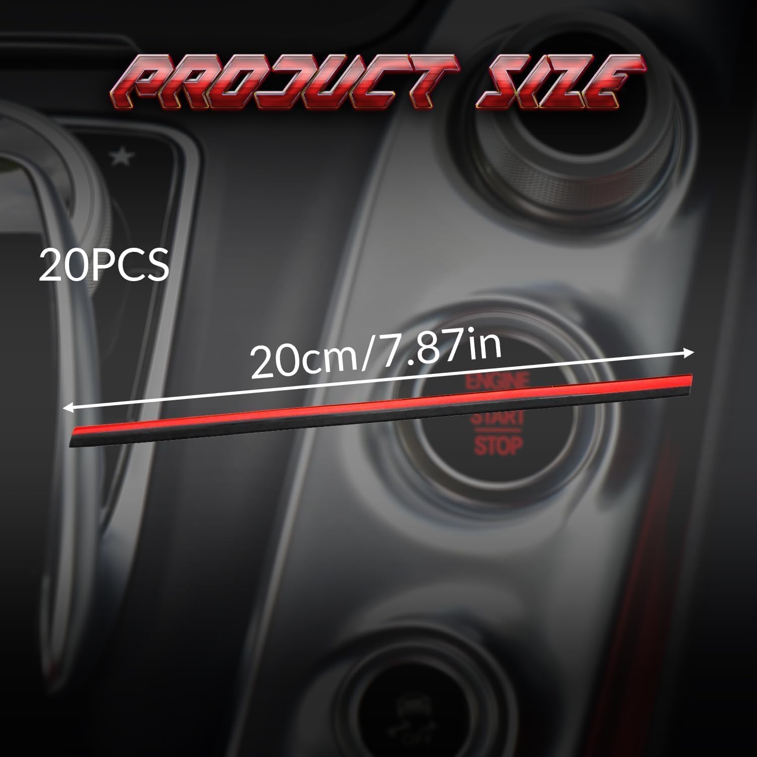 Tabanzhe Car Vent Outlet Trim-20PCS Car Air Outlet Strip Car Interior Decoration Air Conditioner Strip for Auto Interior(Red)