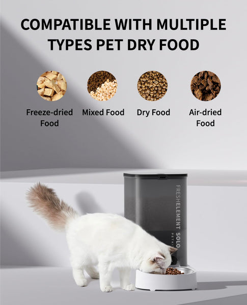 PETKIT Automatic Cat Feeder, 2.4GHz Auto Cat Feeder with App Control 3L, Low Food & Blockage Sensor, 304 Stainless Steel Bowl, Fresh Lock Technology,1-30 Meals/Day Anti-Clog Pet Feeder