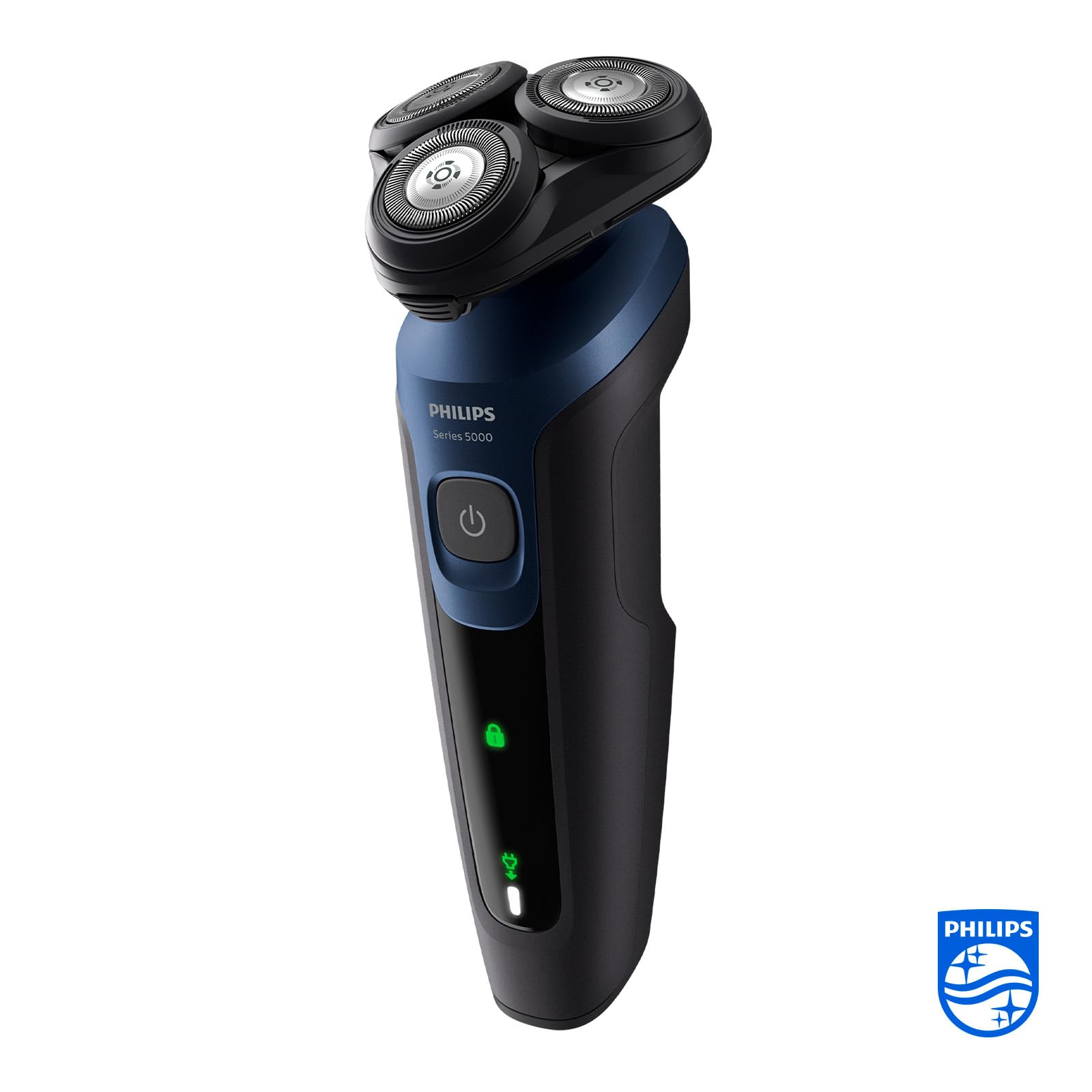 Philips Shaver Series 5000, Wet and Dry Electric Shaver, ComfortTech blades 360°, Contour Heads, Advanced Display, SmartClick Precision Trimmer, S5466/18 For Unisex-Adults