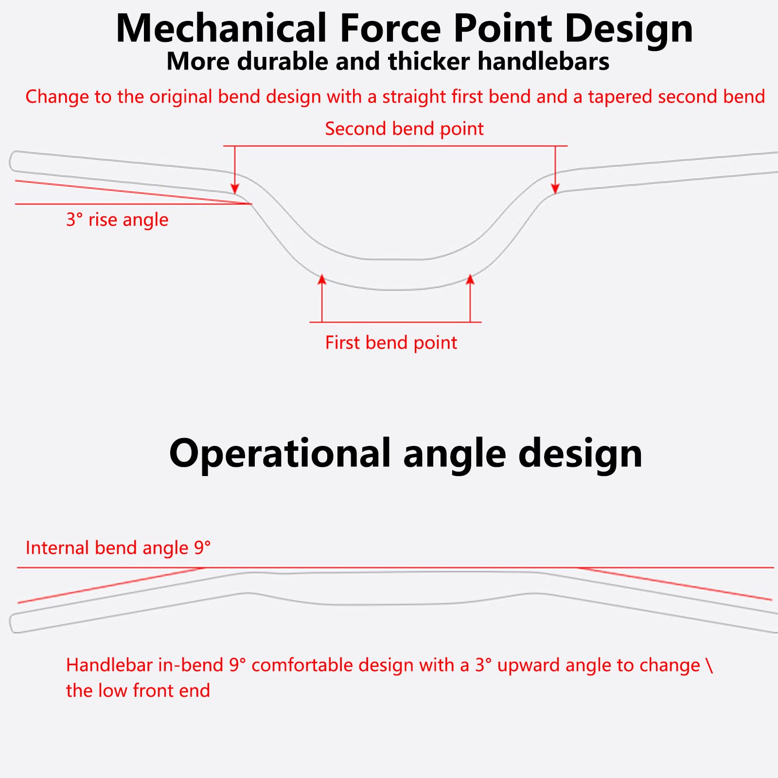 ROADNADO MTB Riser Handlebar 31.8mm Aluminum Alloy Bicycle Handlebar Riser 90mm Extra Long Mountain Bike Bike Handlebar 720mm 780mm Riser Bars for