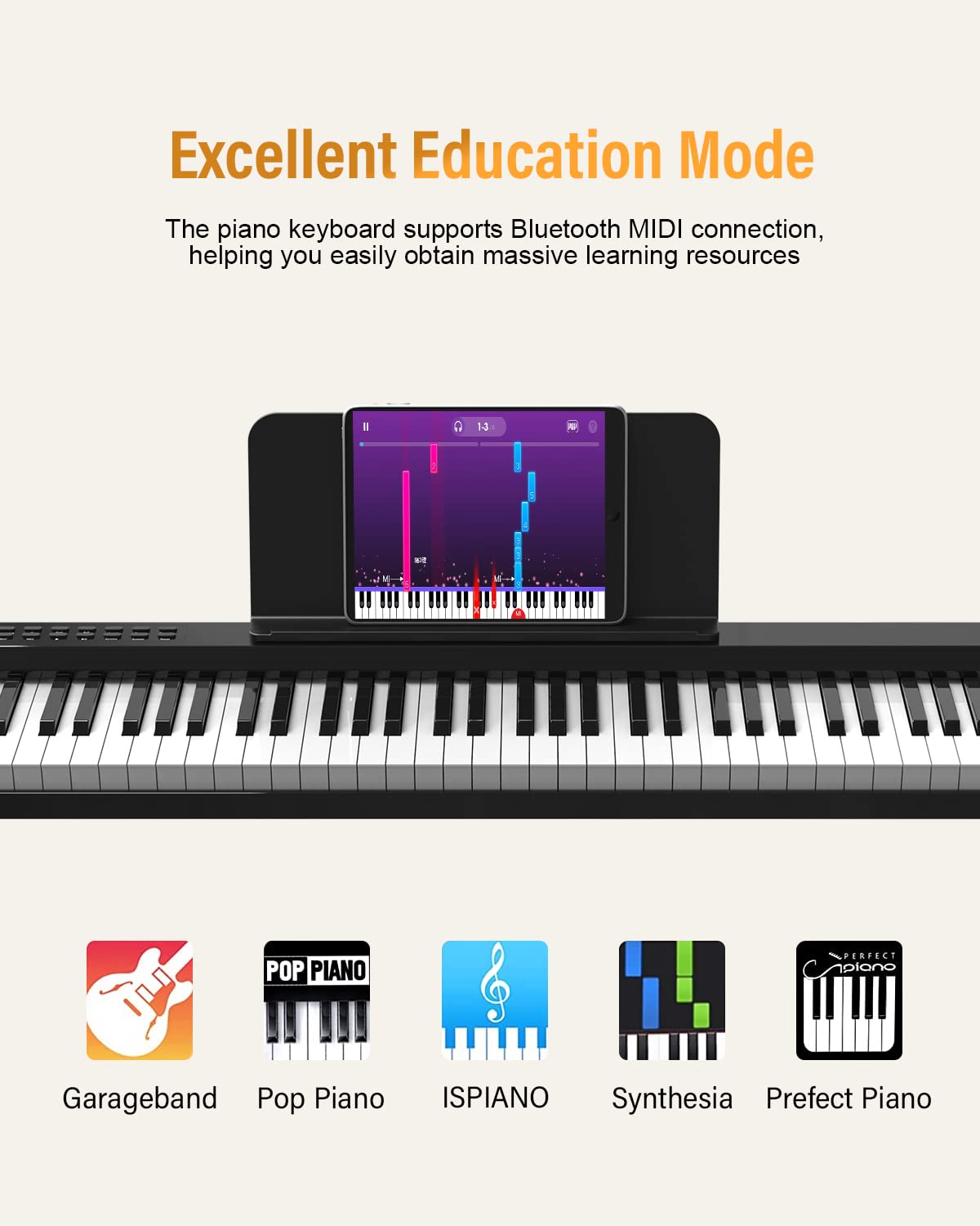 OYAYO 88 Key Digital Piano Full Size Semi-Weighted Keys, Complete Bundle Includes Double X Stand, Travel Bag, Touch Sensitivity Portable Keyboard for Beginners and Musicians on the Road