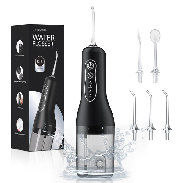Water Flossers for Teeth Cordless, 2025 Upgrded Water Dental Flosser Remover with 5 Jet Tip and 4 Modes, Irrigator Dental with 260ML Watertank, lP7 Waterproof Electric Flossers for Tavel and Home Use