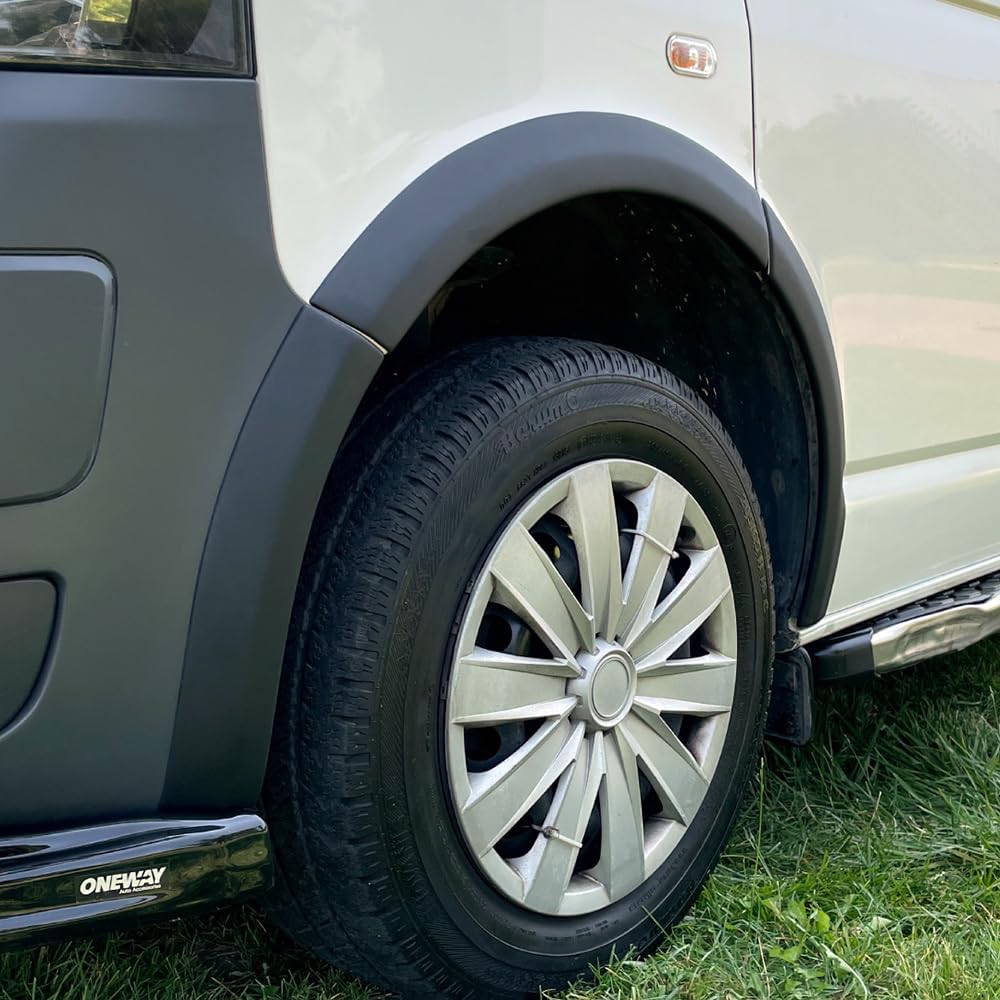 Oneway Set Wheel Arch Trims compatible with Volkswagen Transporter T5/T5.1 2003-2015 (Short & Long wheel base) - Matt black