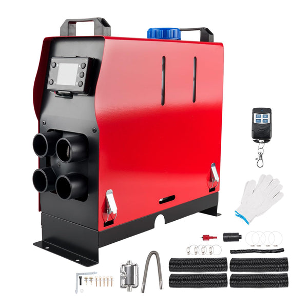 ShockFlo 12V 5KW Diesel Air Heater, All in One Parking Heater Kit with Remote Control, Silencer and LCD Display, Fast Heating, for RV Truck, Motorhomes, Boat, Bus, Car Trailer, Caravans