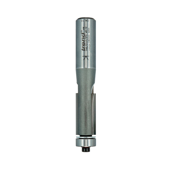 Trend Professional Guided Trimmer, 1/2 Inch Shank, 12.7mm Cut Diameter, 50mm Cut Length, Tungsten Carbide Tipped, 46/23X1/2TC