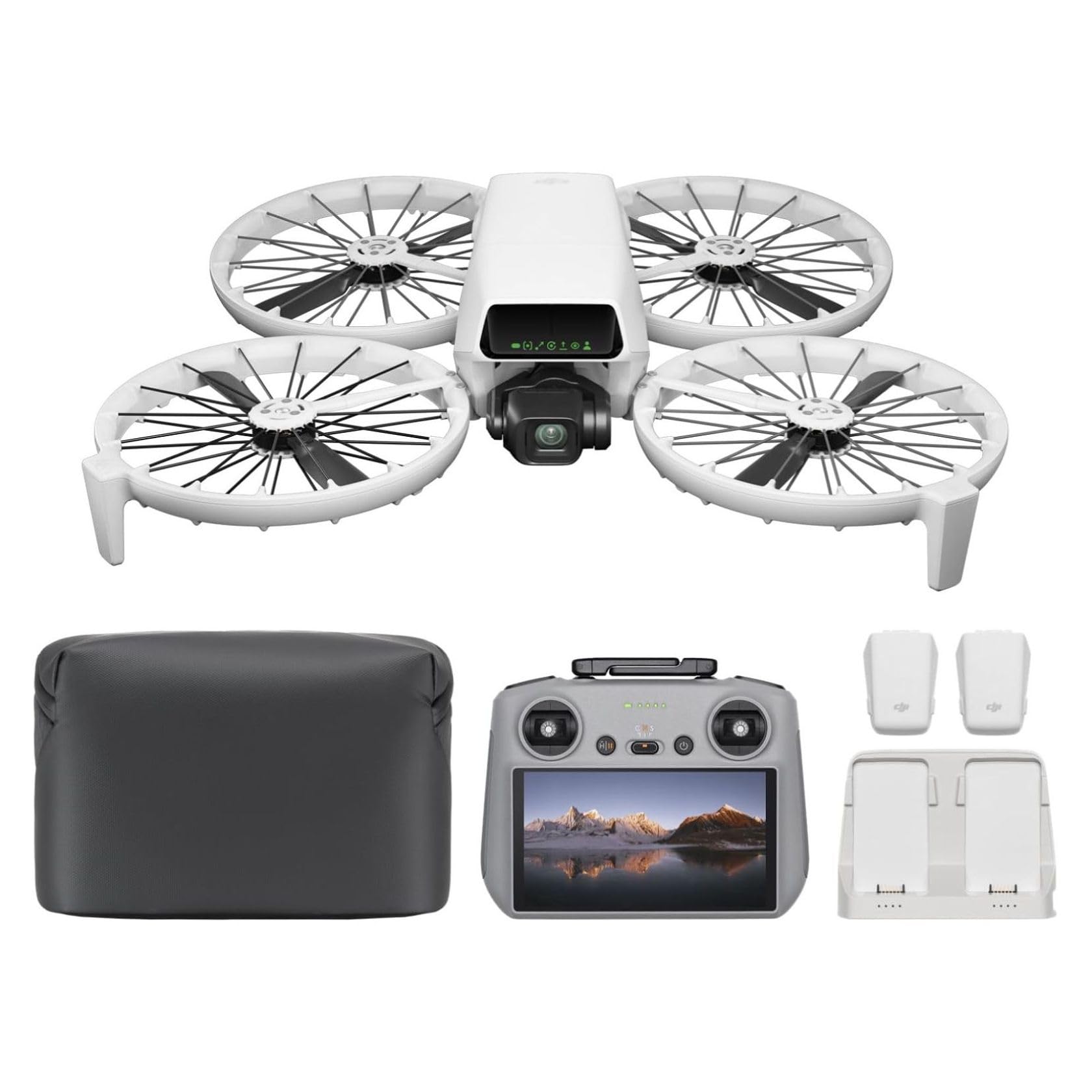 DJI Flip With RC 2 Screen Remote Controller, Follow Me Drone With 4K UHD Camera for Adults, Under 249 g, 3-Axis Gimbal Stabilization, 13km Video Transmission, Palm Takeoff, 31-Min Flight Time