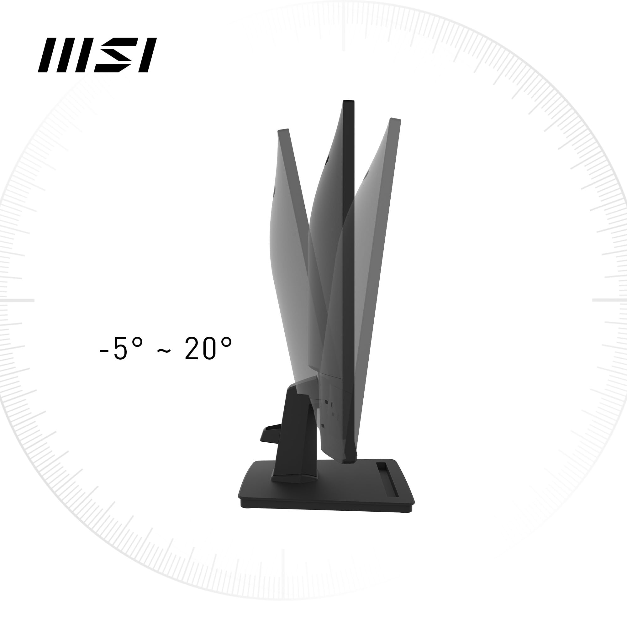 MSI PRO MP251 24.5 Inch Full HD Office Monitor - 1920 x 1080 IPS Panel, 100 Hz, Eye-Friendly Screen, Built-in Speakers, Tilt-Adjustable - HDMI 1.4b, D-Sub (VGA)